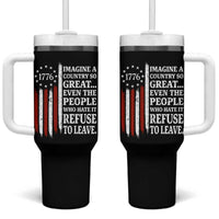 Vintage 1776 Betsy Ross Flag Imagine A Country So Great Tumbler With Handle Retro Patriotic American Heritage