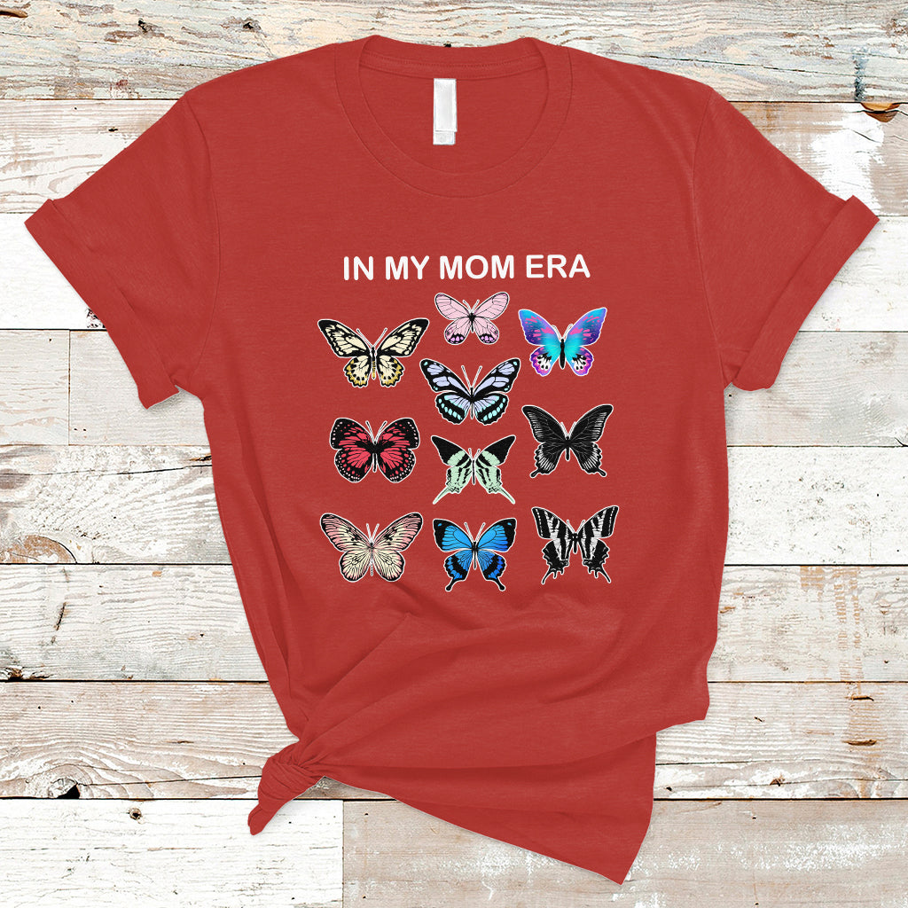 Mom Era T Shirt Mother's Day In My Mom Era Cool Mom Club Butterfly Retro - Wonder Print Shop