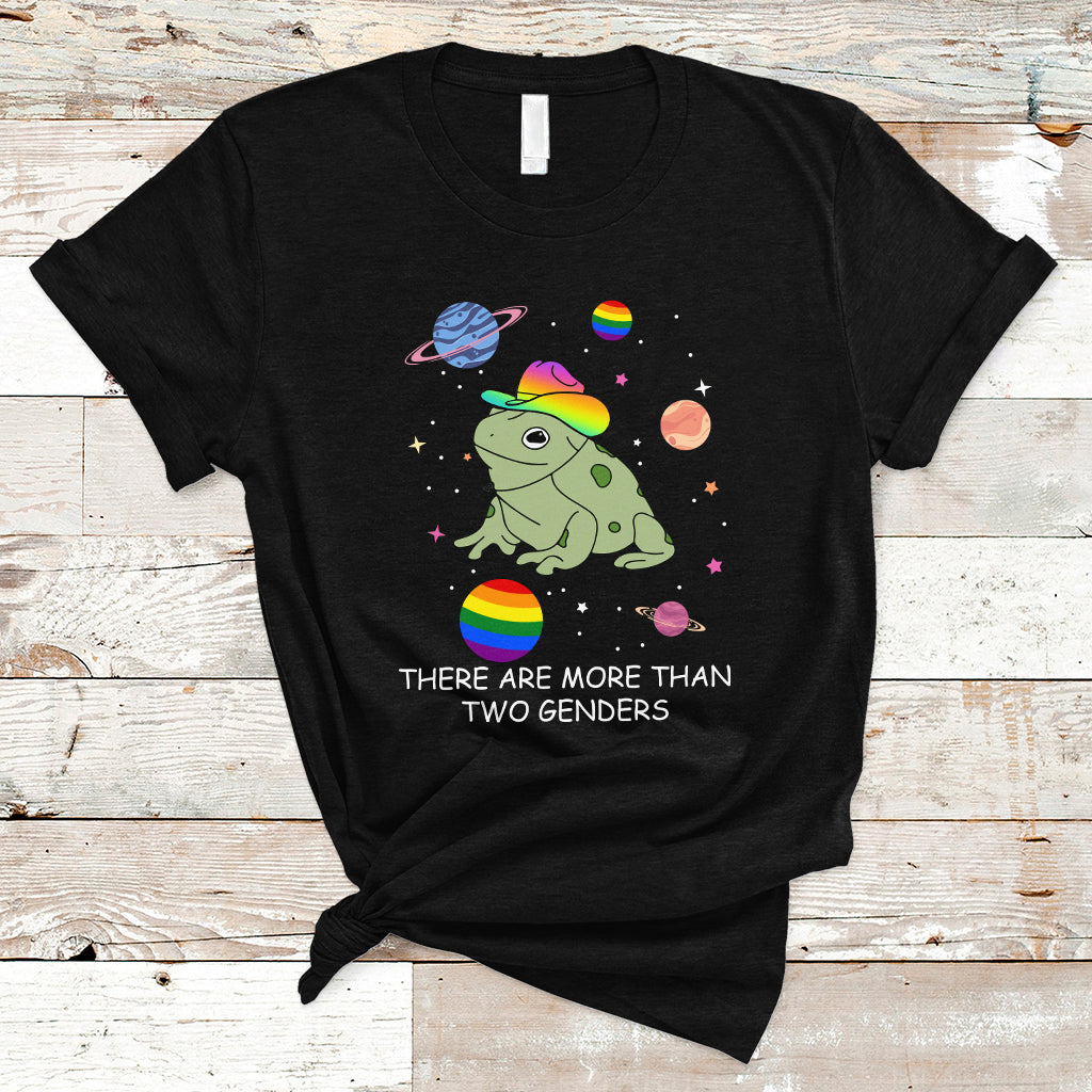 LGBT Gay Pride T Shirt There Are More Than Two Genders Equality LGBT Pride Frog - Wonder Print Shop