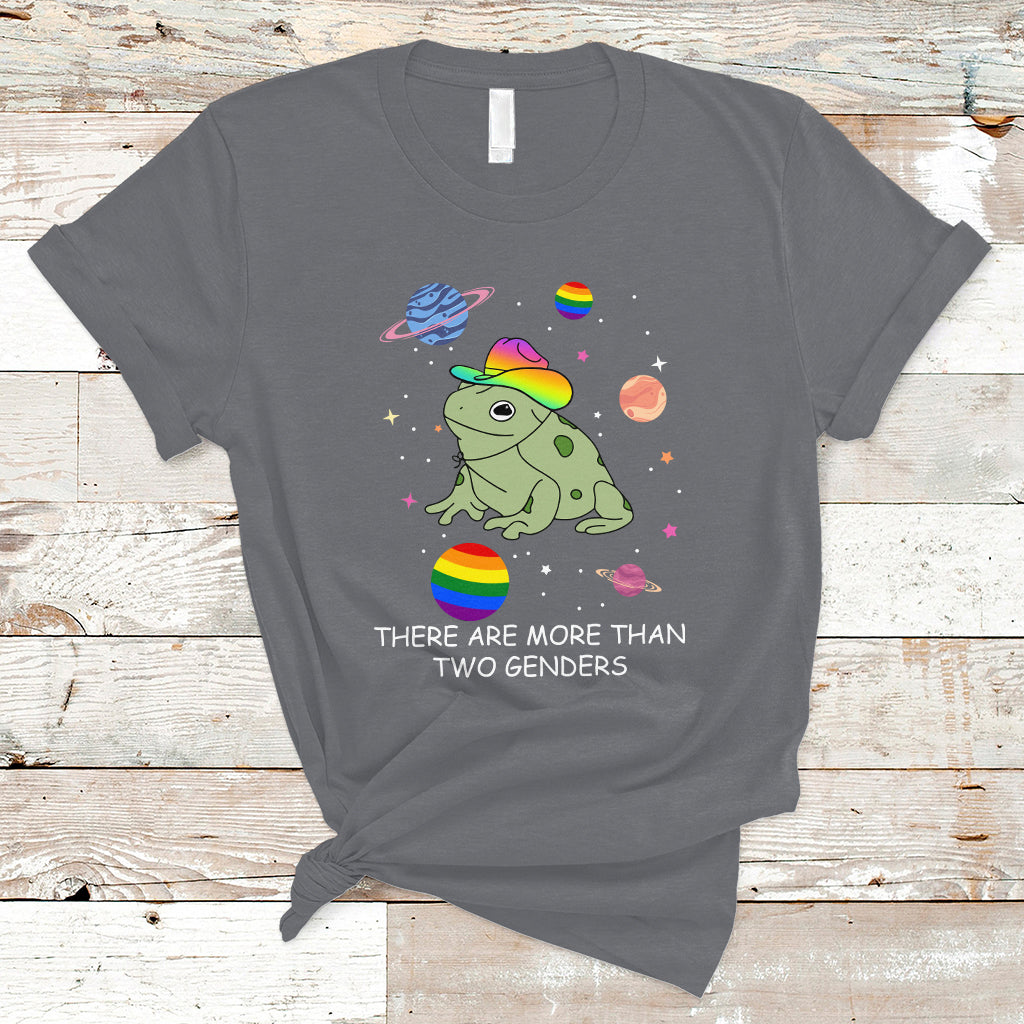 LGBT Gay Pride T Shirt There Are More Than Two Genders Equality LGBT Pride Frog - Wonder Print Shop