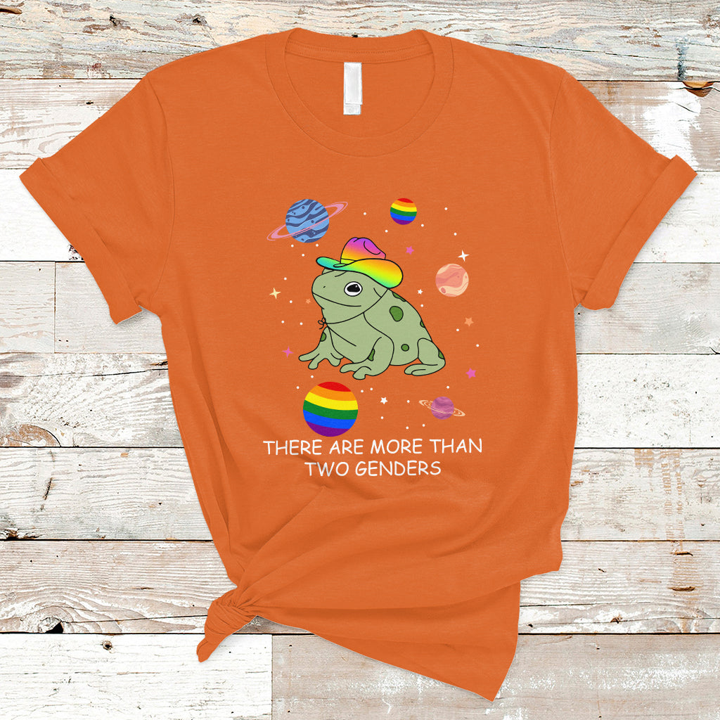 LGBT Gay Pride T Shirt There Are More Than Two Genders Equality LGBT Pride Frog - Wonder Print Shop