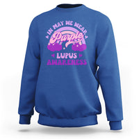 Lupus Awareness Sweatshirt In May We Wear Purple Lupus Awareness Purple Ribbon Awareness - Wonder Print Shop