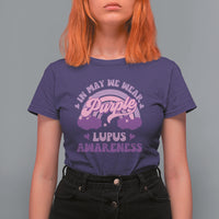 Lupus Awareness T Shirt For Women In May We Wear Purple Lupus Awareness Purple Ribbon Awareness - Wonder Print Shop