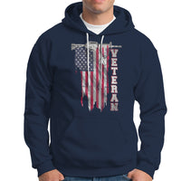 American Veteran Hoodie US Flag With Rifle And Dog Tags - Wonder Print Shop
