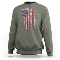 American Veteran Sweatshirt US Flag With Rifle And Dog Tags - Wonder Print Shop
