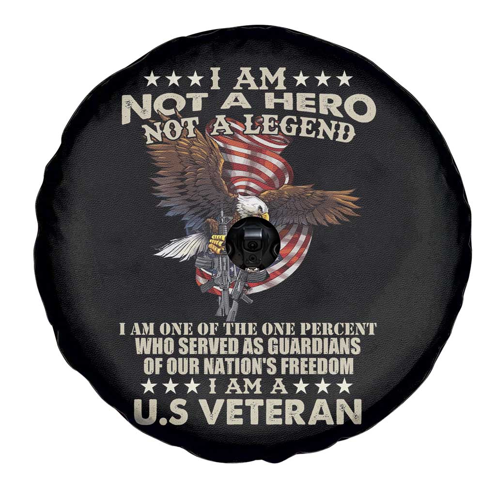 American Veteran Spare Tire Cover I Am Not A Hero Or Legend Bald Eagle