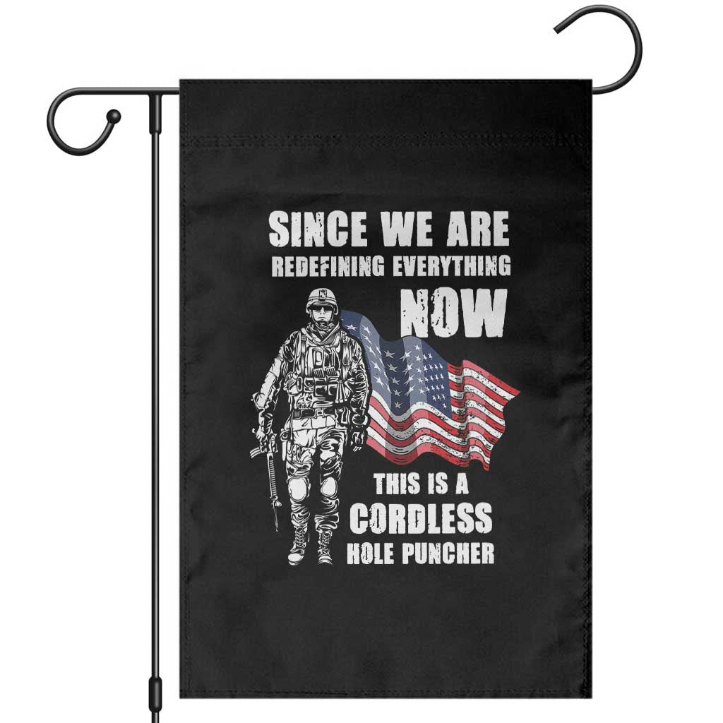 American Patriot Garden Flag This Is A Cordless Hole Puncher US Flag Rifle