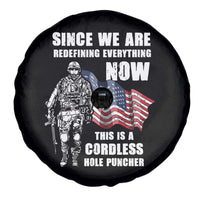 American Patriot Spare Tire Cover This Is A Cordless Hole Puncher US Flag Rifle