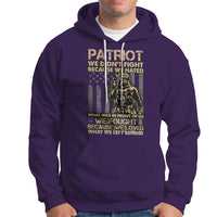 Veteran Hoodie We Fought Because We Love What We Left Behind American Flag Soldier - Wonder Print Shop