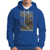Veteran Hoodie We Fought Because We Love What We Left Behind American Flag Soldier - Wonder Print Shop
