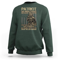 Veteran Sweatshirt We Fought Because We Love What We Left Behind American Flag Soldier - Wonder Print Shop
