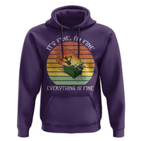 Dumpster Fire Skeleton Hoodie It's Fine I'm Fine Everything Is Fine - Wonder Print Shop