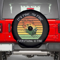 Dumpster Fire Skeleton Spare Tire Cover It's Fine I'm Fine Everything Is Fine