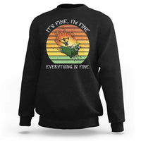 Dumpster Fire Skeleton Sweatshirt It's Fine I'm Fine Everything Is Fine - Wonder Print Shop