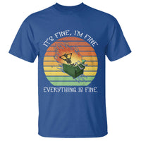 Dumpster Fire Skeleton T Shirt It's Fine I'm Fine Everything Is Fine - Wonder Print Shop