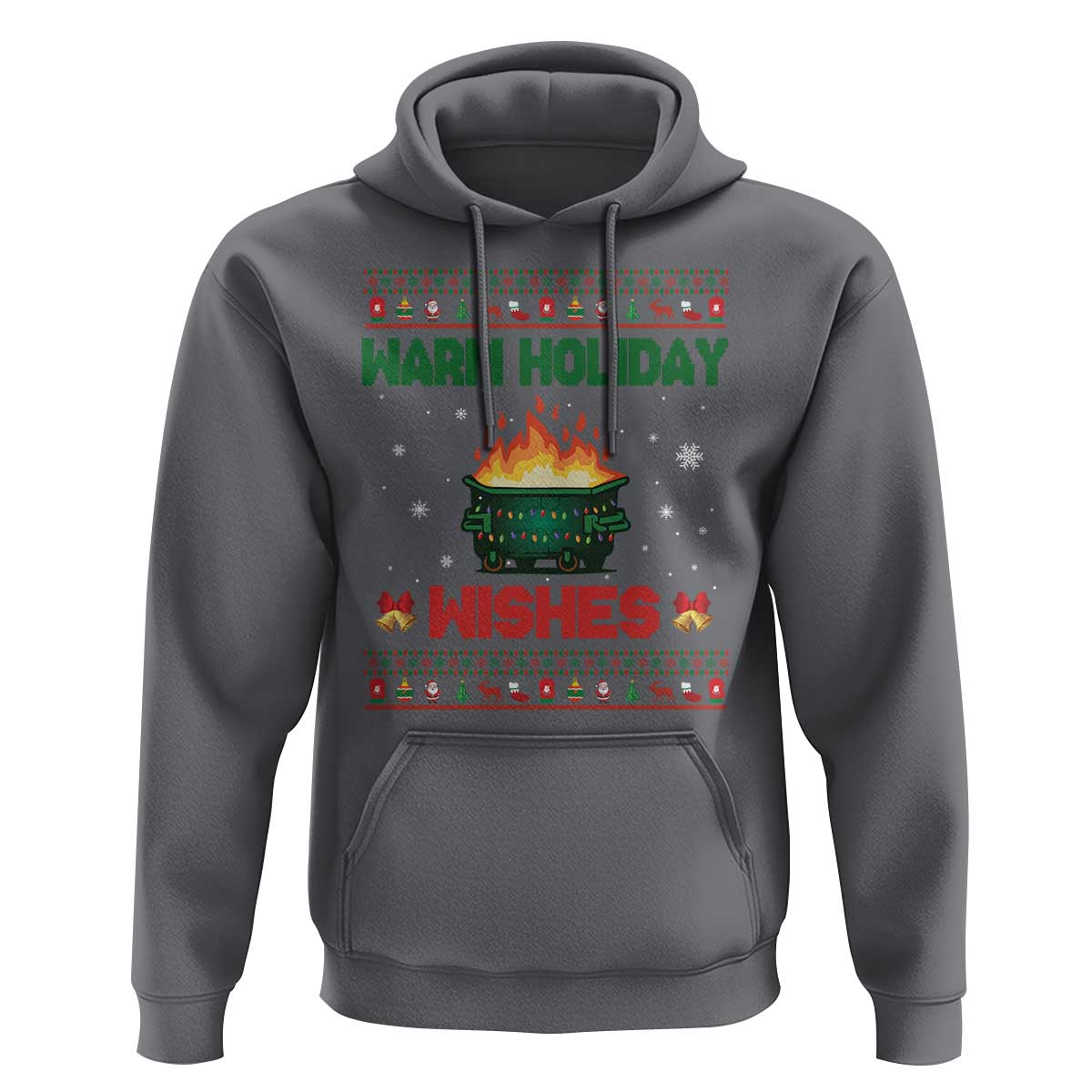 Christmas Dumpster Fire Hoodie Warm Holiday Wishes - Wonder Print Shop