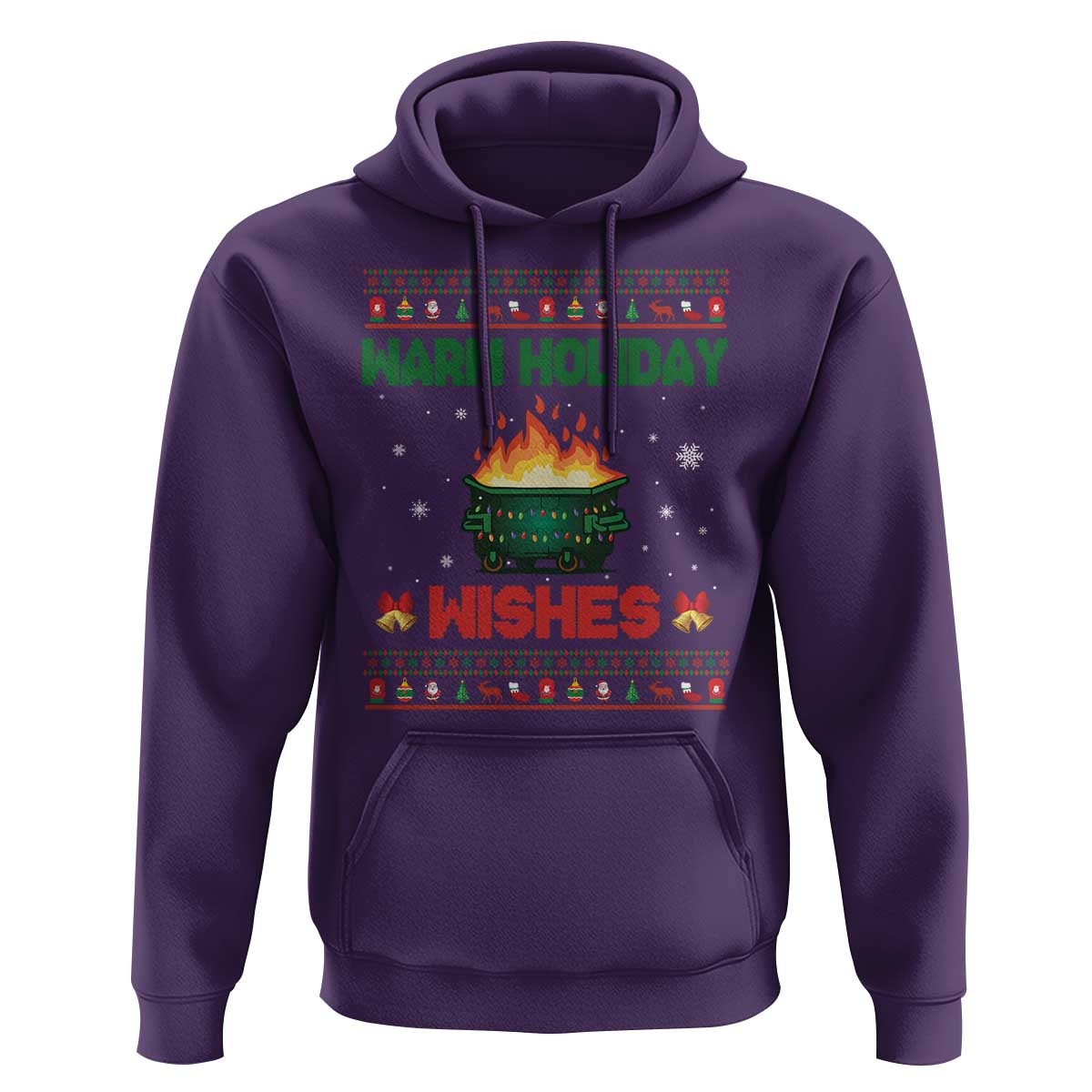 Christmas Dumpster Fire Hoodie Warm Holiday Wishes - Wonder Print Shop