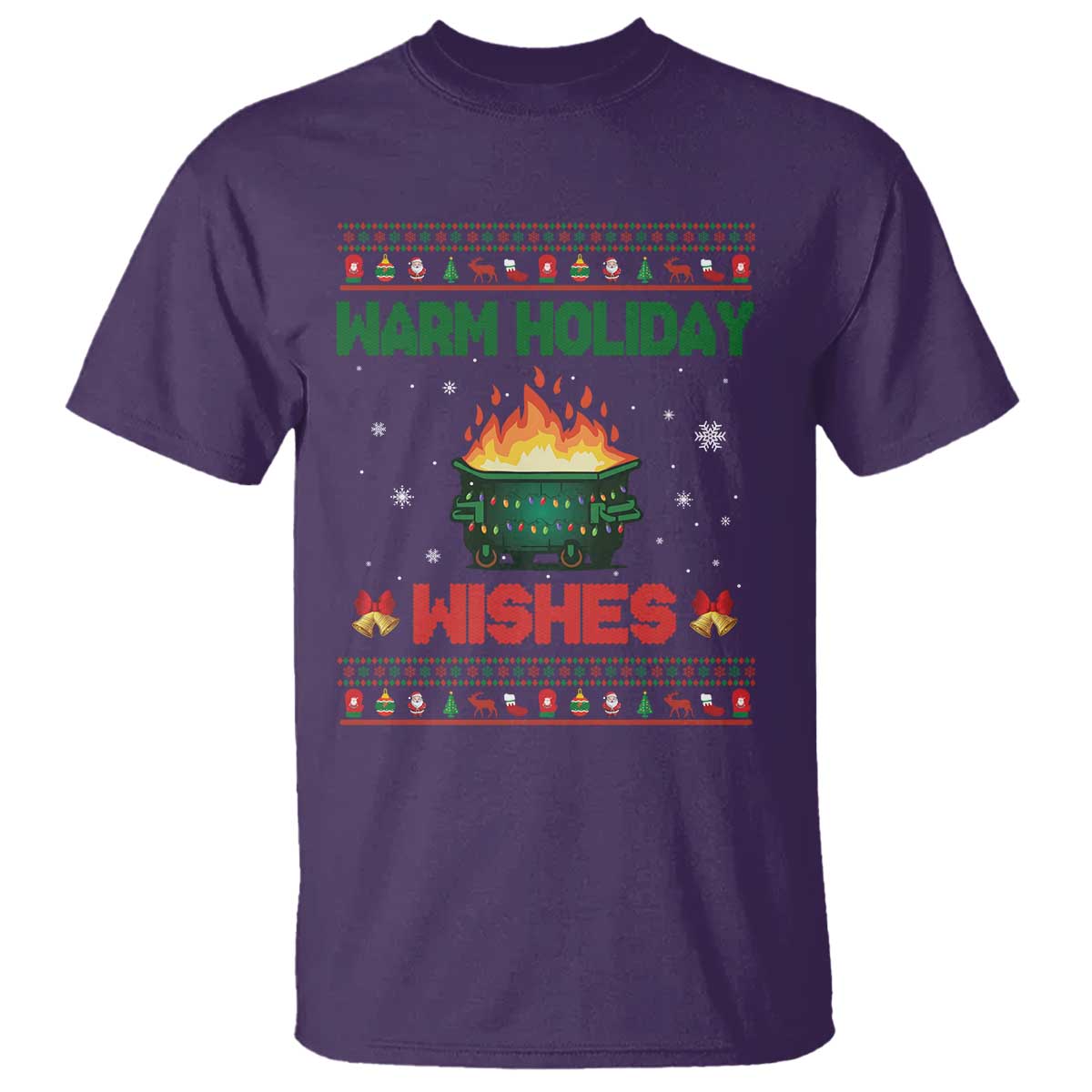 Christmas Dumpster Fire T Shirt Warm Holiday Wishes - Wonder Print Shop