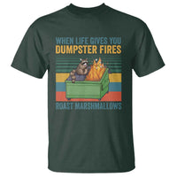 Funny Dumpster Fire Raccoon T Shirt When Life Gives You Dumpster Fires Roast Marshmallows Retro Vintage - Wonder Print Shop