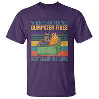 Funny Dumpster Fire Raccoon T Shirt When Life Gives You Dumpster Fires Roast Marshmallows Retro Vintage - Wonder Print Shop
