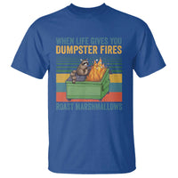 Funny Dumpster Fire Raccoon T Shirt When Life Gives You Dumpster Fires Roast Marshmallows Retro Vintage - Wonder Print Shop