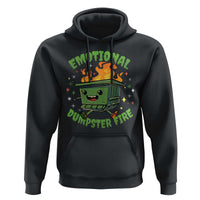 Emotional Dumpster Fire Hoodie Funny Mental Health Retro Groovy - Wonder Print Shop