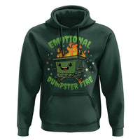 Emotional Dumpster Fire Hoodie Funny Mental Health Retro Groovy - Wonder Print Shop