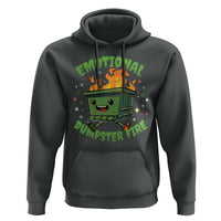 Emotional Dumpster Fire Hoodie Funny Mental Health Retro Groovy - Wonder Print Shop