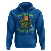 Emotional Dumpster Fire Hoodie Funny Mental Health Retro Groovy - Wonder Print Shop