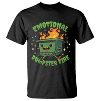 Emotional Dumpster Fire T Shirt Funny Mental Health Retro Groovy - Wonder Print Shop
