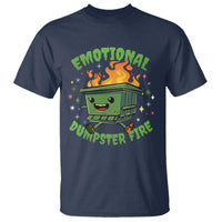 Emotional Dumpster Fire T Shirt Funny Mental Health Retro Groovy - Wonder Print Shop