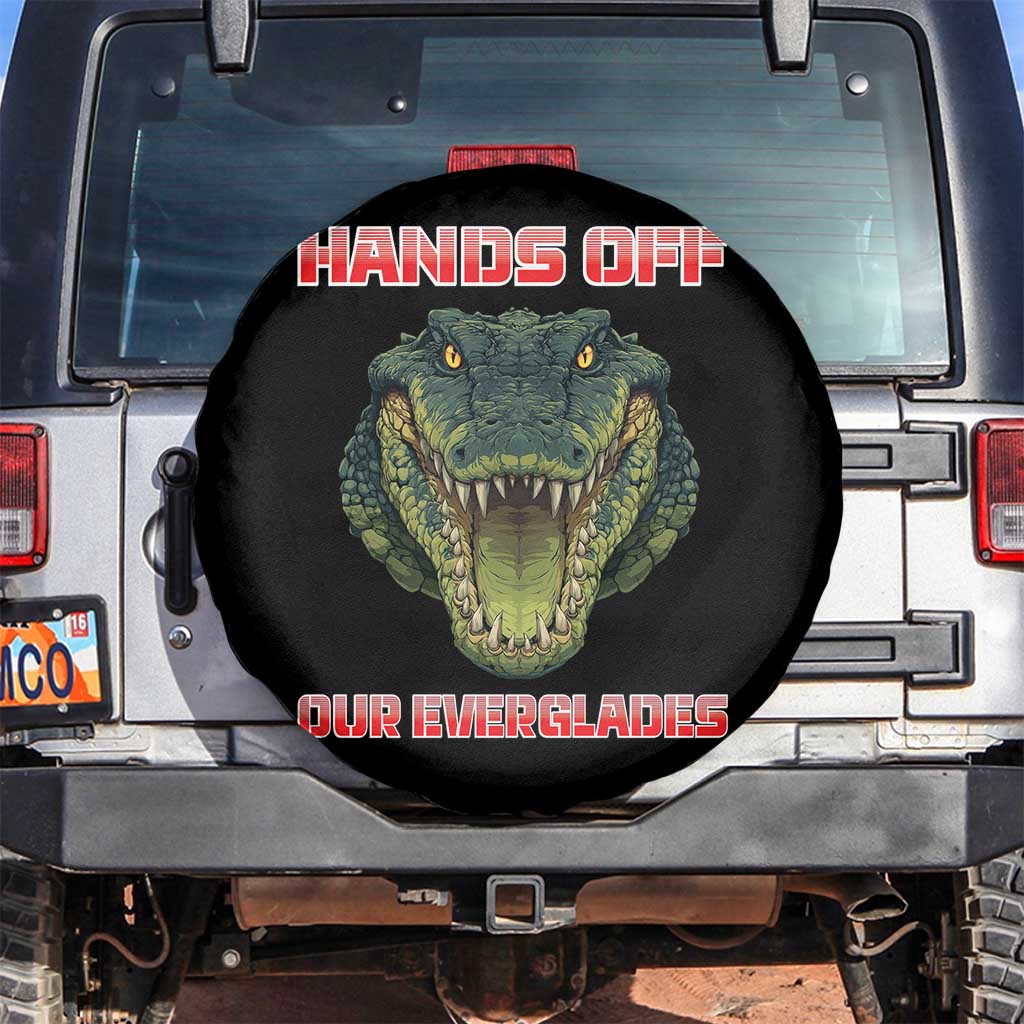 Hands Off Our Everglades Spare Tire Cover Fierce Alligator Protest - Wonder Print Shop