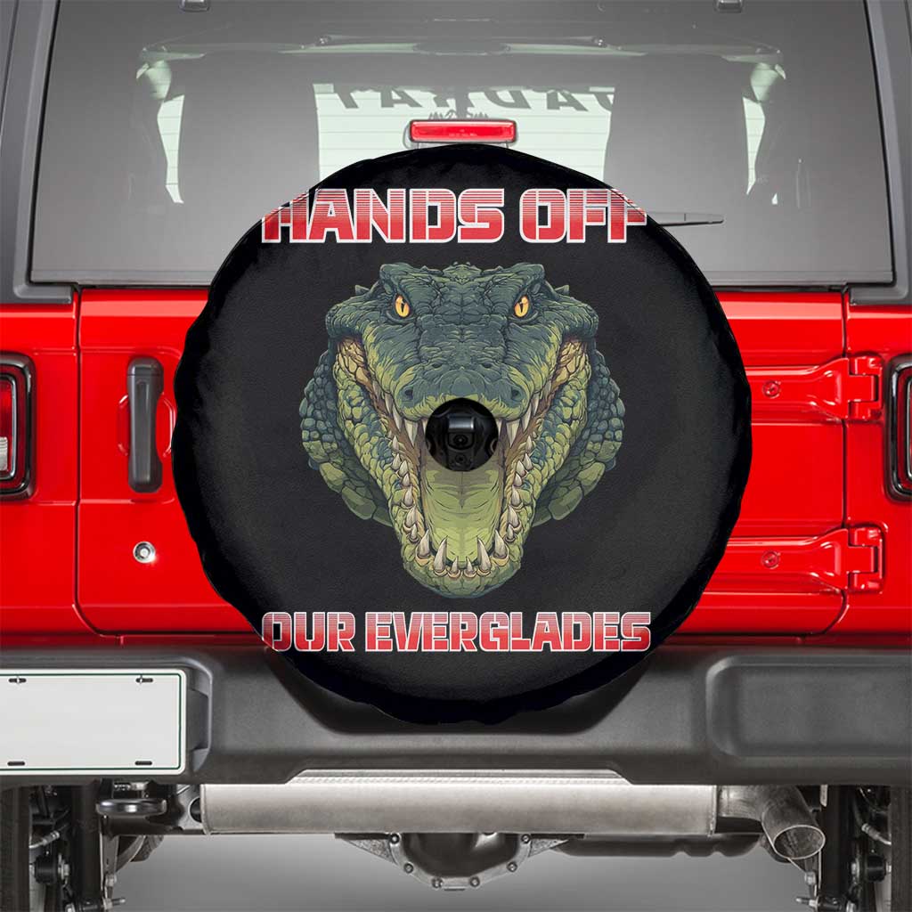 Hands Off Our Everglades Spare Tire Cover Fierce Alligator Protest - Wonder Print Shop