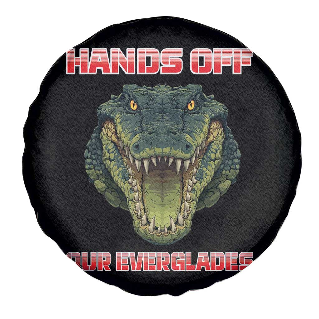 Hands Off Our Everglades Spare Tire Cover Fierce Alligator Protest - Wonder Print Shop