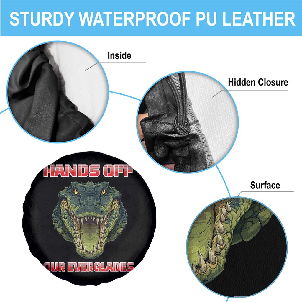 Hands Off Our Everglades Spare Tire Cover Fierce Alligator Protest - Wonder Print Shop