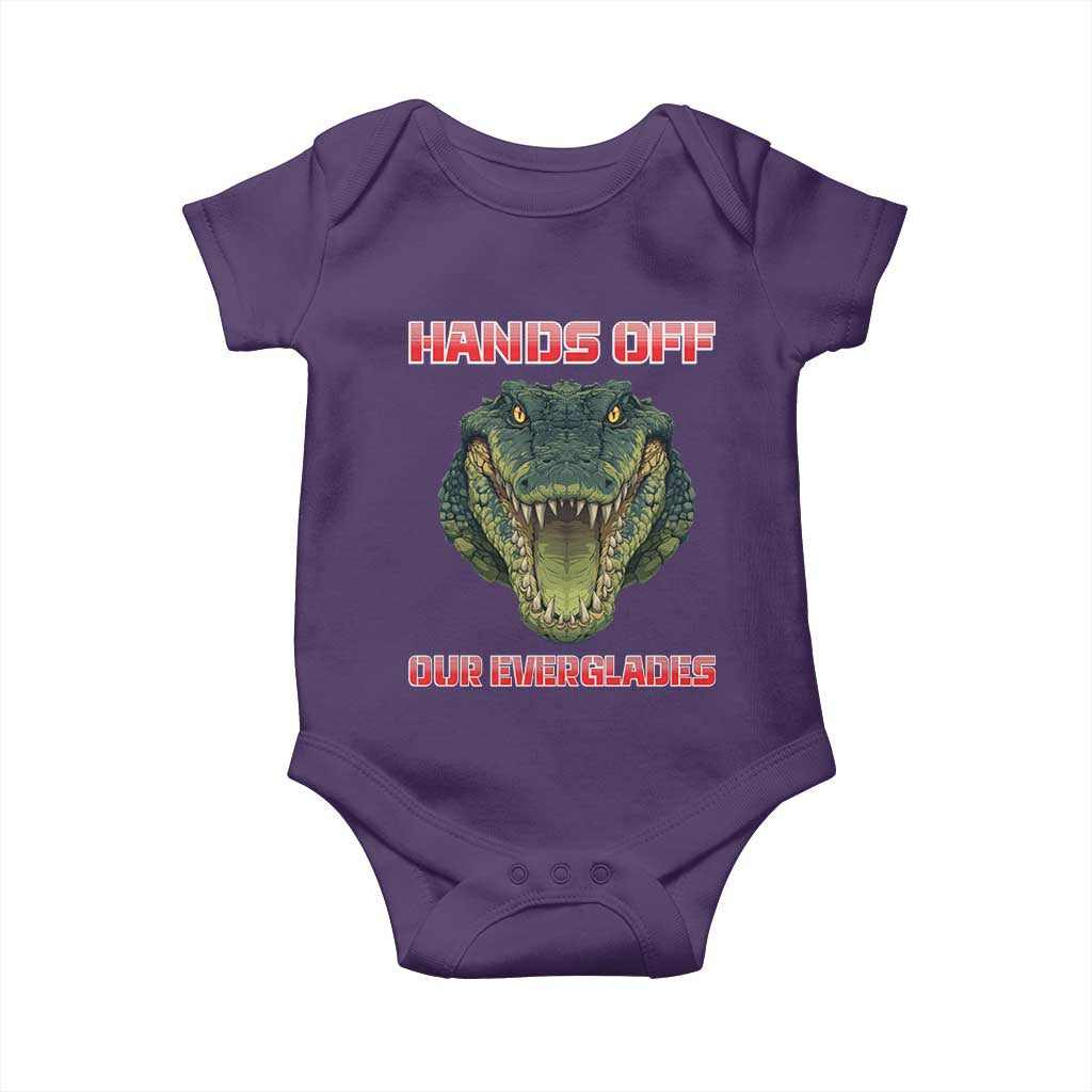 Hands Off Our Everglades Baby Onesie Fierce Alligator Protest - Wonder Print Shop