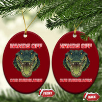 Hands Off Our Everglades Ceramic Ornament Fierce Alligator Protest - Wonder Print Shop