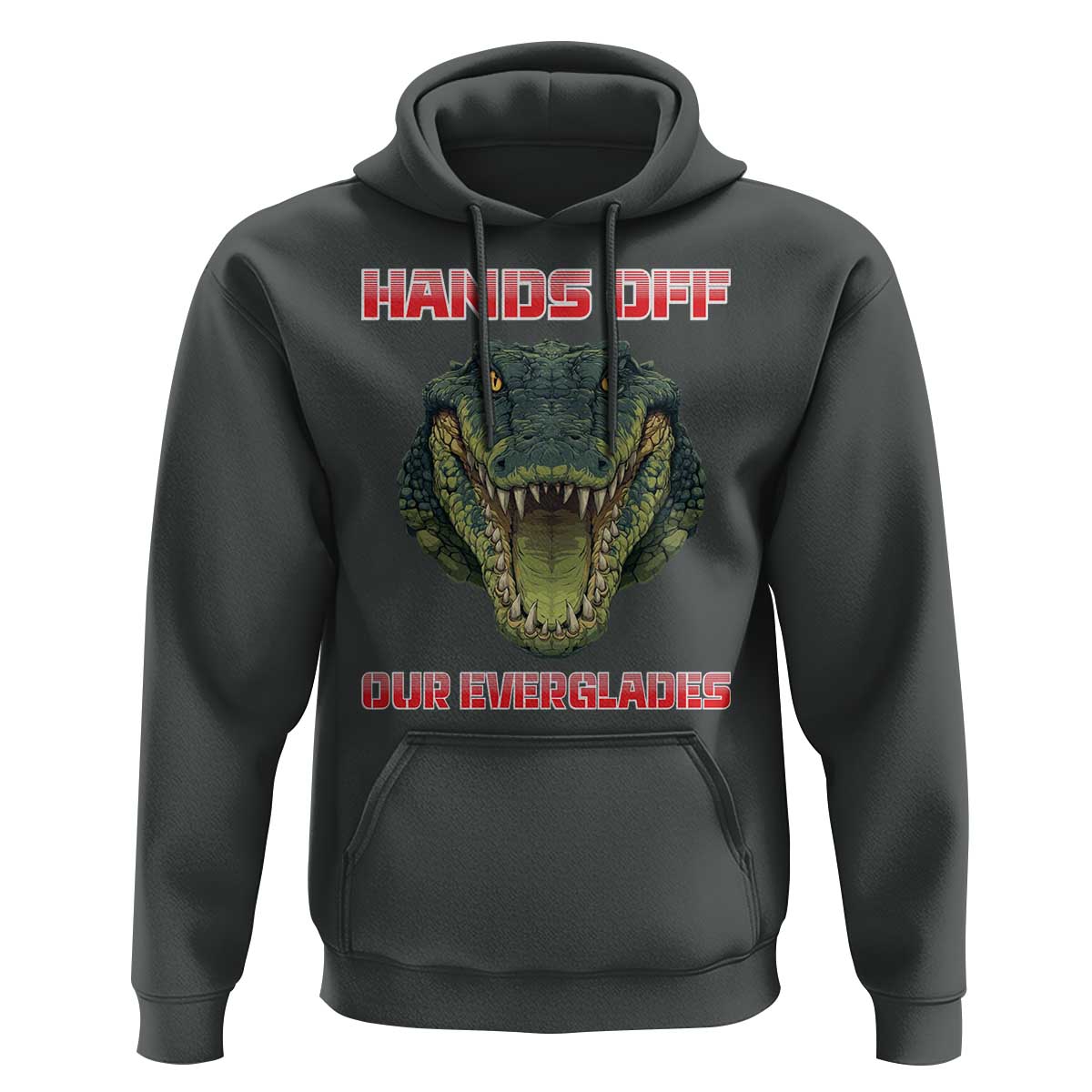 Hands Off Our Everglades Hoodie Fierce Alligator Protest - Wonder Print Shop