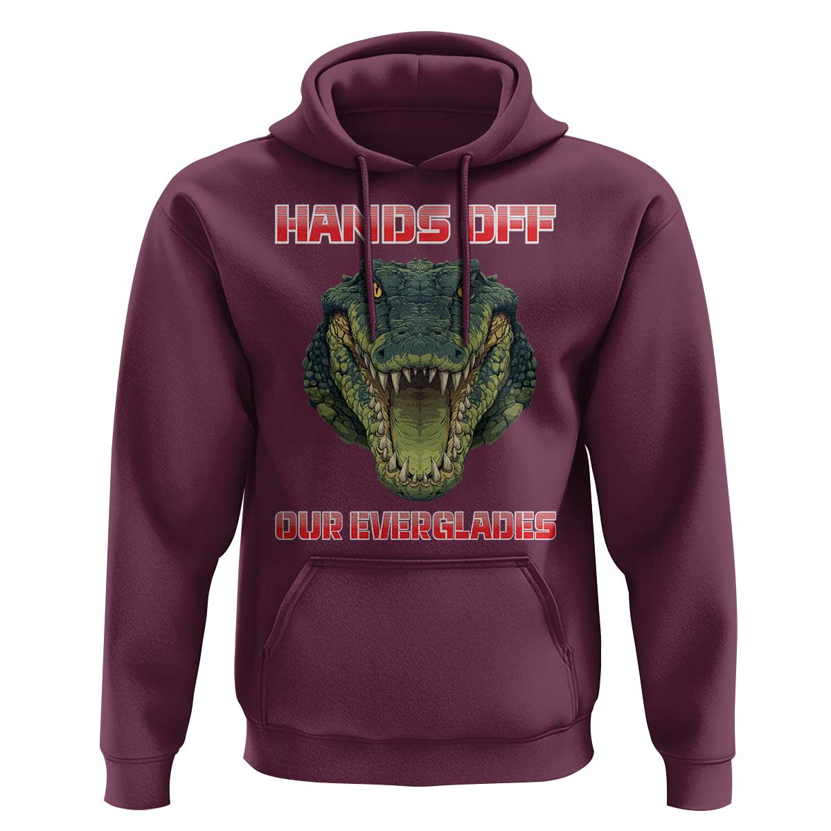 Hands Off Our Everglades Hoodie Fierce Alligator Protest - Wonder Print Shop