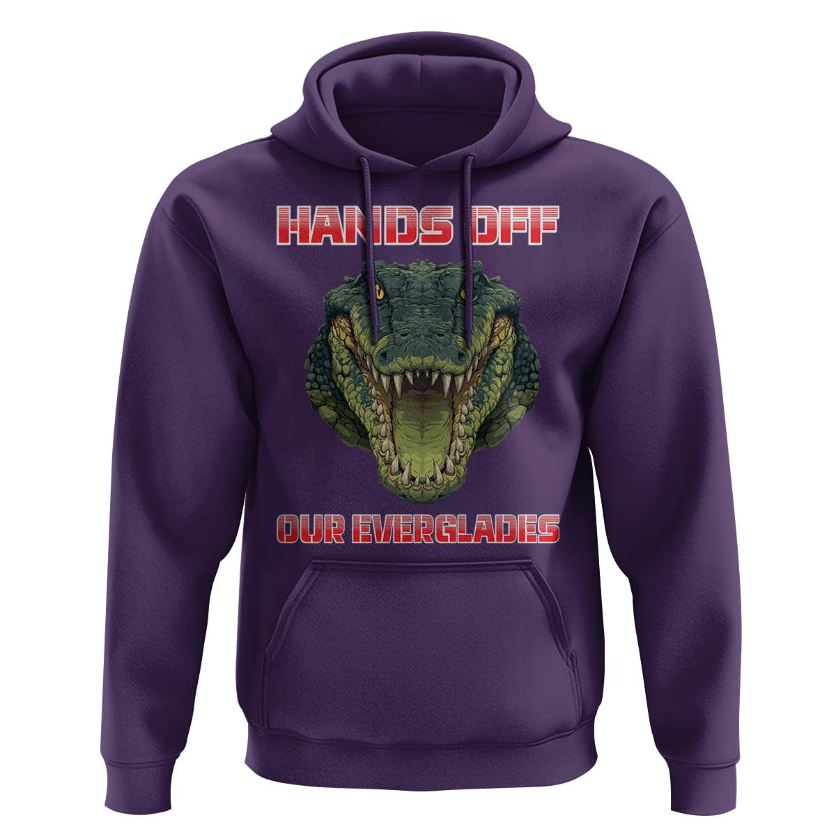 Hands Off Our Everglades Hoodie Fierce Alligator Protest - Wonder Print Shop
