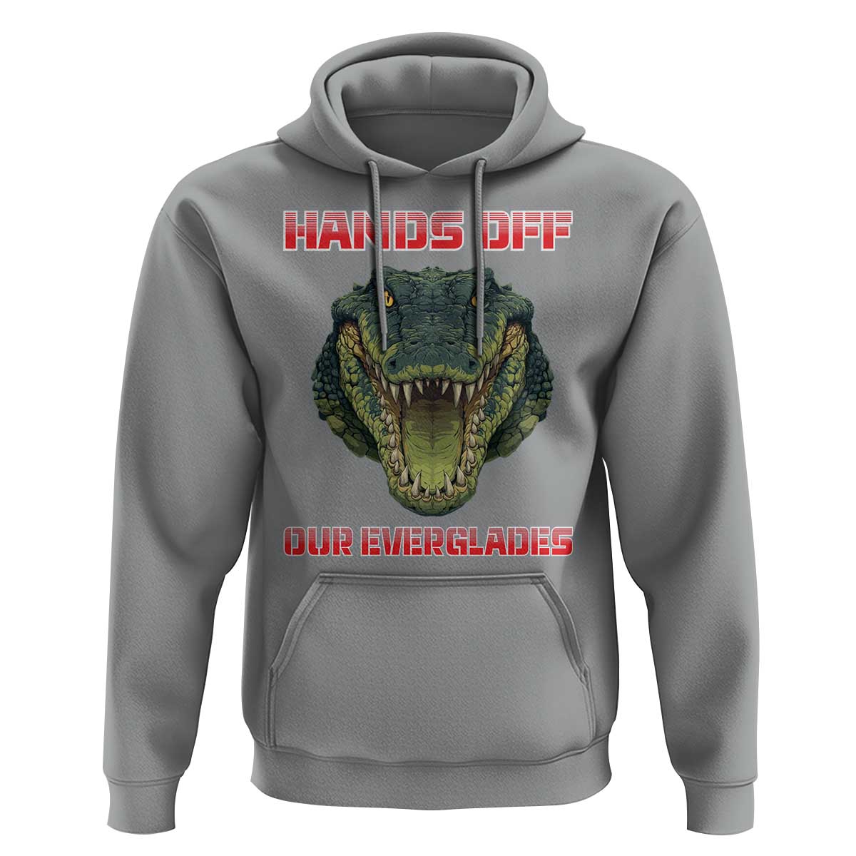 Hands Off Our Everglades Hoodie Fierce Alligator Protest - Wonder Print Shop