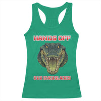 Hands Off Our Everglades Racerback Tank Top Fierce Alligator Protest - Wonder Print Shop