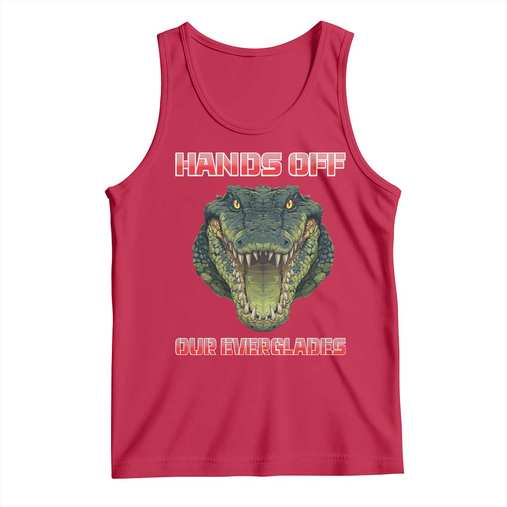 Hands Off Our Everglades Tank Top Fierce Alligator Protest - Wonder Print Shop