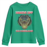 Hands Off Our Everglades Youth Sweatshirt Fierce Alligator Protest - Wonder Print Shop