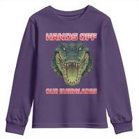 Hands Off Our Everglades Youth Sweatshirt Fierce Alligator Protest - Wonder Print Shop