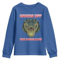 Hands Off Our Everglades Youth Sweatshirt Fierce Alligator Protest - Wonder Print Shop