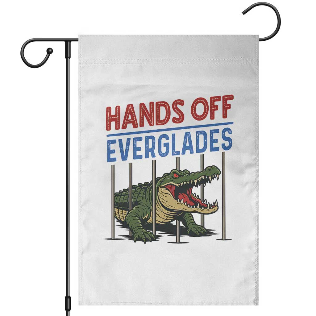 Hands Off Everglades Garden Flag Alligator Protest - Wonder Print Shop