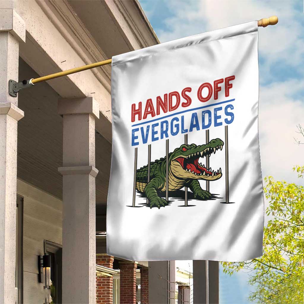 Hands Off Everglades Garden Flag Alligator Protest - Wonder Print Shop