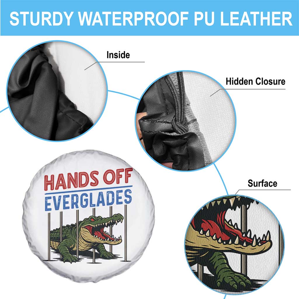 Hands Off Everglades Spare Tire Cover Alligator Protest - Wonder Print Shop