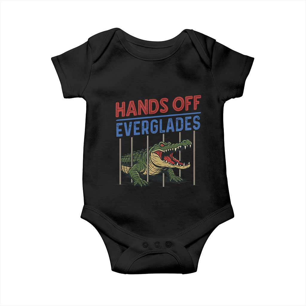 Hands Off Everglades Baby Onesie Alligator Protest - Wonder Print Shop